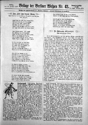 Beilage der Berliner Wespen Nr. 42