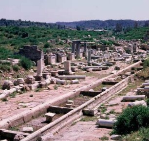 Perge (antike Stadt). Blick auf die Stadt