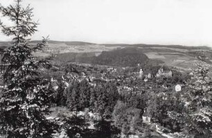 Stadtansicht mit Georgenkirche und Schloß vom Rockelmann