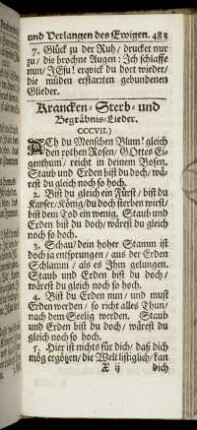 Krancken- Sterb- und Begräbnis-Lieder.