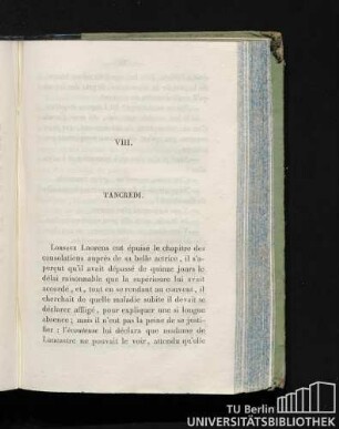 VIII. Tancredi.