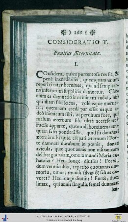 Consideratio V. Punitur Aeternitate.