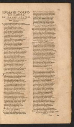 Humani Corporis Membra, Ex Joannis Honteri Coronensis Rudimentorum Cosmographicorum lib. 4.