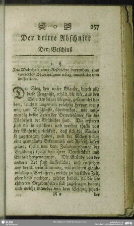 Der [vierte] Abschnitt Der Beschluß