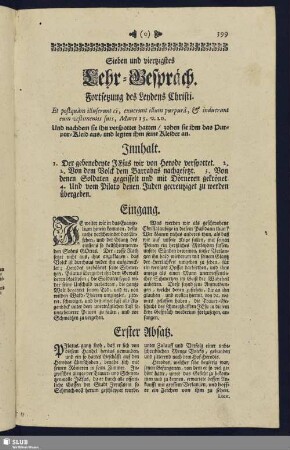 Sieben und viertzigstes Lehr-Gespräch. Fortsetzung des Leydens Christi