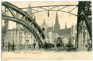 Stettin. Auf der Hansabrücke