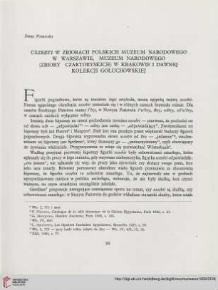 4: Uszebti w zbiorach polskich Muzeum Narodowego w Warszawie, Muzeum Narodowego (Zbiory Czartoryskich) w Krakowie i dawnej kolekcji gołuchowskiej
