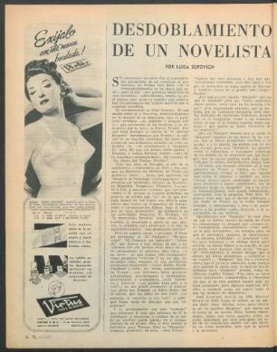 Desdoblamiento de un novelista