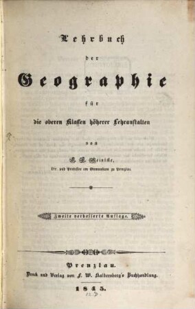 Lehrbuch der Geographie