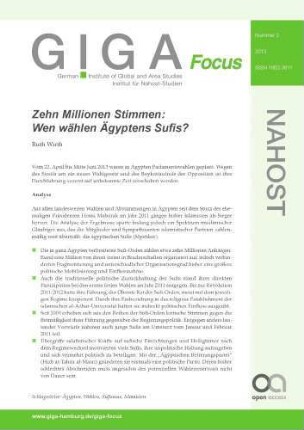Zehn Millionen Stimmen : wen wählen Ägyptens Sufis?