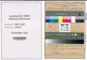 Entnazifizierung Karl Schneider , geb. 26.04.1901 (Schaffner)