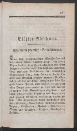 Eilfter Abschnitt. Allgemeine practische Betrachtungen