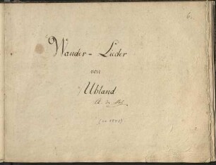 Wander - Lieder von Uhland