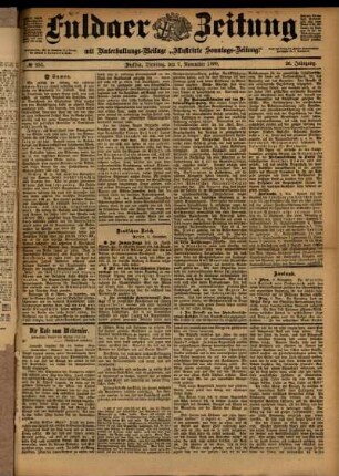 Ausgabe vom Dienstag, den 07. November 1899.