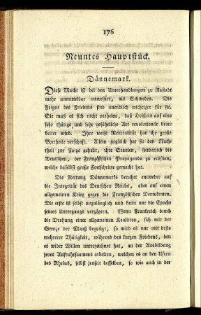 Neuntes Hauptstück. Dännemark.