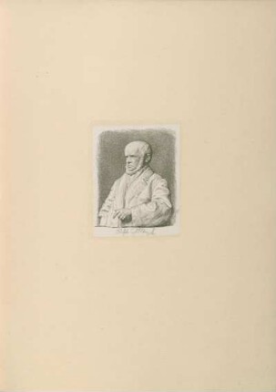 Tafel: Bildniss Adolf Menzel. Nach der Marmorbüste von Reinhold Begas