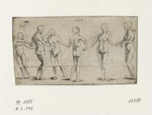 Reigen von sechs nackten Frauen