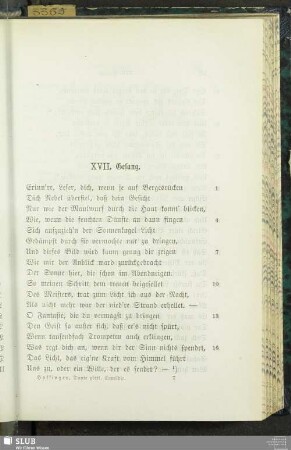 XVII. Gesang