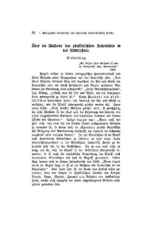 Über die Methode des physikalischen Unterrichts in der Mittelschule