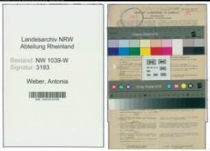 Entnazifizierung Antonia Weber , geb. 04.01.1897 (Lehrerin)