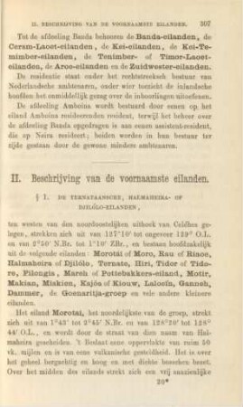 II. Beschrijving van de voornaamste eilanden