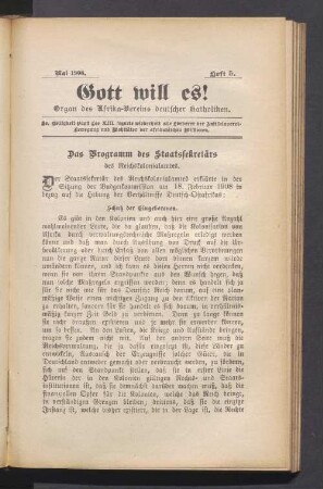 Heft 5. Mai 1908
