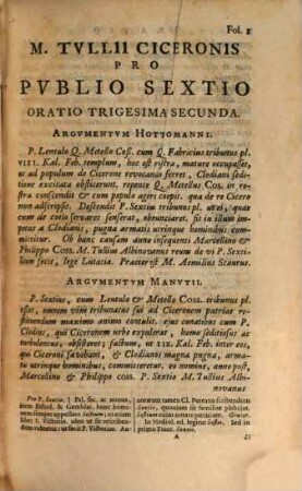 M. Tvllii Ciceronis Orationes. 3,1