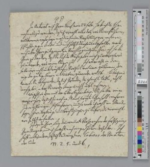 Brief an den Verlag Breitkopf & Härtel