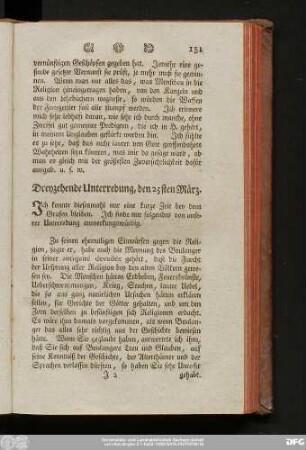 Dreyzehende Unterredung, den 25sten März.