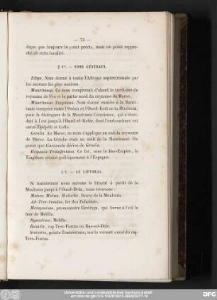 § 1er. — Noms Généraux.