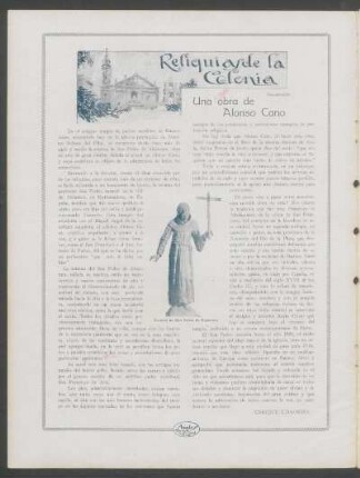 Reliquias de la colonia : Una obra de Alonso Cano