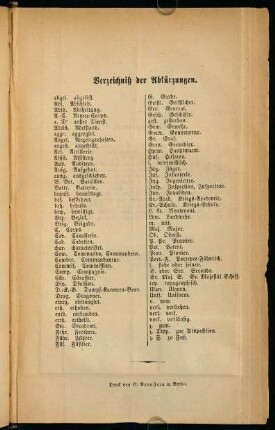 Verzeichnis der Abkürzungen