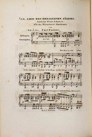 Lieder von Franz Schubert, No. 6. Lied des gefangenen Jägers