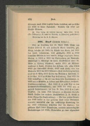 501. Bueck (Heinrich Wilhelm).