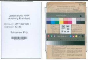 Entnazifizierung Fritz Schoenian , geb. 30.12.1891 (Stadtamtmann)