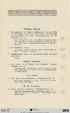 Graphische Originalarbeiten (Nr. 1-475)