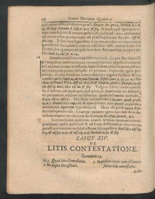 Caput XIV. De Litis Contestatione.