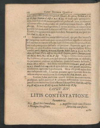 Caput XIV. De Litis Contestatione.