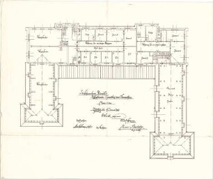 Seidl, Gabriel von; Steinach; Schlossneubau - Stallgebäude (Grundriss OG)