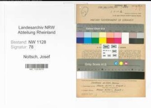 Entnazifizierung Josef Noltsch , geb. 02.11.1922 (Polizist)