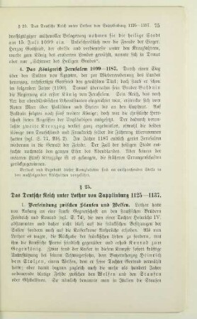 § 25. Das Deutsche Reich unter Lothar von Supplinburg 1125-1137