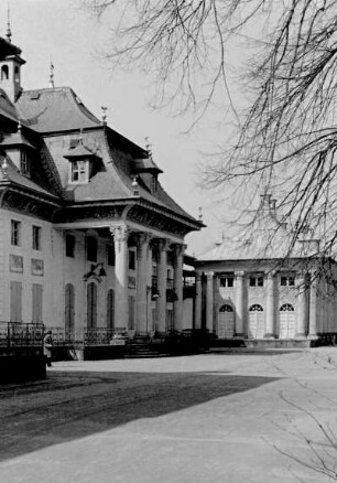 Dresden-Pillnitz, Blick auf den Portikus des Bergpalais