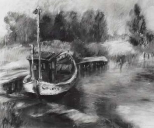 Boot im Achterwasser