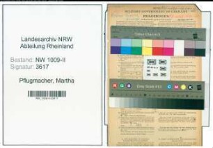 Entnazifizierung Martha Pflugmacher , geb. 14.10.1912 (Krankenschwester)
