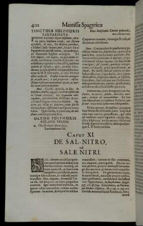 Caput XI. De Sal-Nitro, vel Sale Nitri.