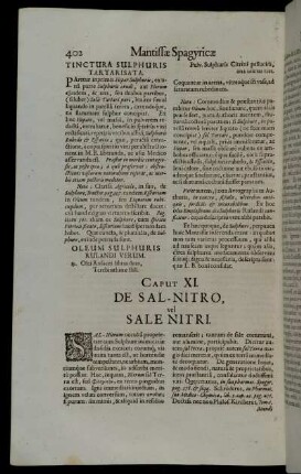 Caput XI. De Sal-Nitro, vel Sale Nitri.
