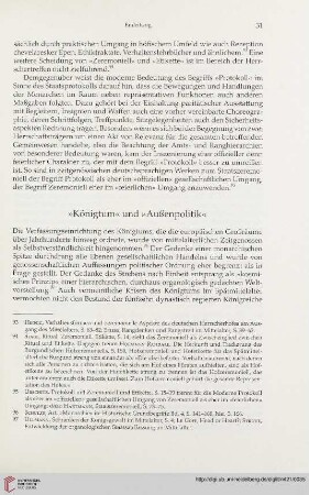 »Königtum« und »Außenpolitik«