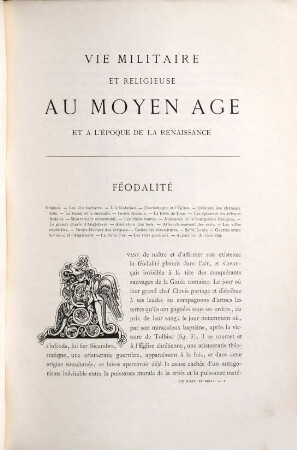 Vie militaire et religieuse au Moyen âge et a l'époque de la Rénaissance