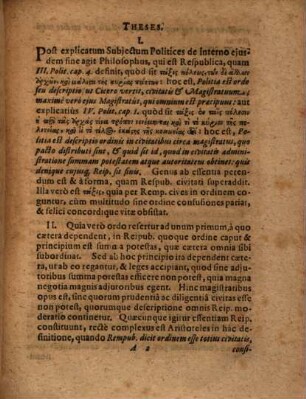 Disputationum politicarum, 2. De republica in genere ...