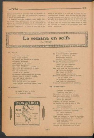 La semana en solfa